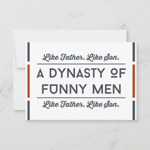 Son Fathers day CardTypography Quote Funny Son Card