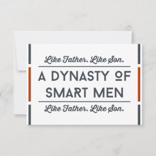 Son Fathers day Card,Typography Smart Funny Son Card