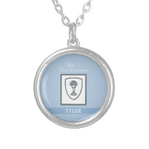 Son, First Communion Silver Chalice Plated Necklace