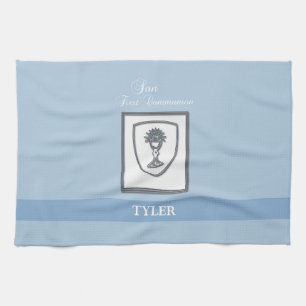 Son, First Communion Silver Chalice Towel