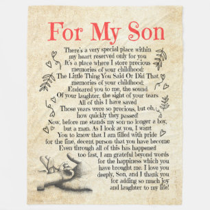 Son Gift For My Son Thank You For Adding So Much Fleece Blanket