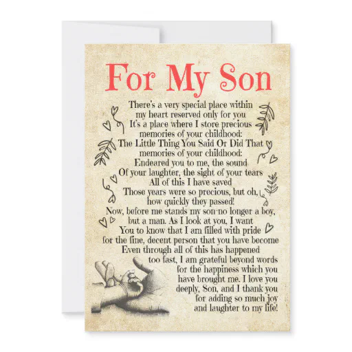 Son Gift | For My Son Thank You For Adding So Much Holiday Card