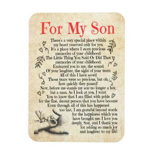 Son Gift | For My Son Thank You For Adding So Much Magnet