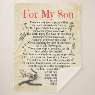 Son Gift For My Son Thank You For Adding So Much Sherpa Blanket