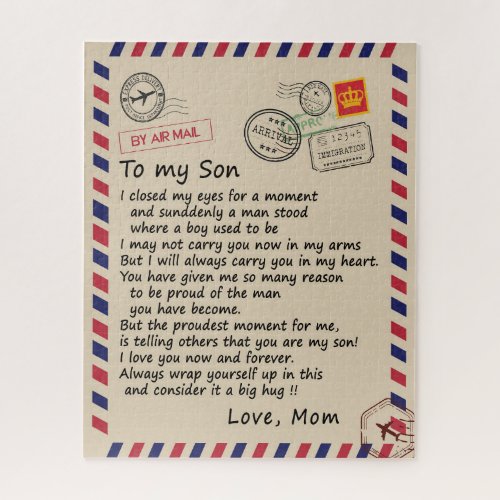 Son Gift | Letter To My Son Love From Mom