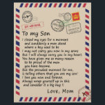 Son Gift | Letter To My Son Love From Mom Letterhead<br><div class="desc">Son Gift | To My Son Always Wrap Yourself Up In This And Consider It A Big Hug Love From Mom</div>