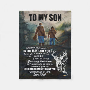 Son Gifts Letter To My Son Love From Dad Fleece Blanket