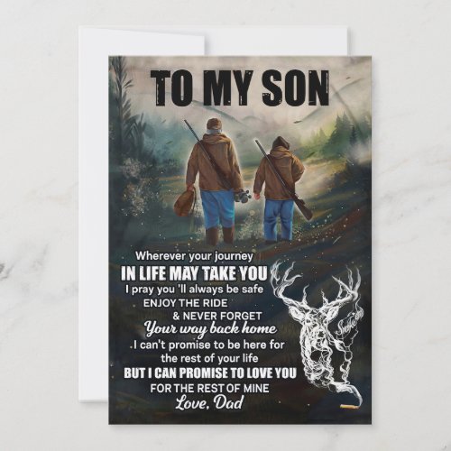 Son Gifts  Letter To My Son Love From Dad Holiday Card