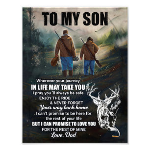 Son Gifts Letter To My Son Love From Dad Photo Print