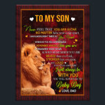 Son Gifts | Letter To My Son Love From Dad Photo Print<br><div class="desc">Son Gifts | To My Son I Will Always Be With You You Will Always Be My Baby Boy Love From Dad</div>