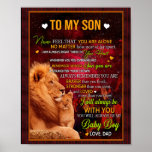 Son Gifts | Letter To My Son Love From Dad Poster<br><div class="desc">Son Gifts | To My Son I Will Always Be With You You Will Always Be My Baby Boy Love From Dad</div>