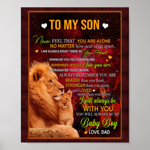 Son Gifts Letter To My Son Love From Dad Poster