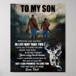Son Gifts | Letter To My Son Love From Dad Poster<br><div class="desc">Son Gifts | To My Son Never Forget Your Way Back Home Love From Dad</div>