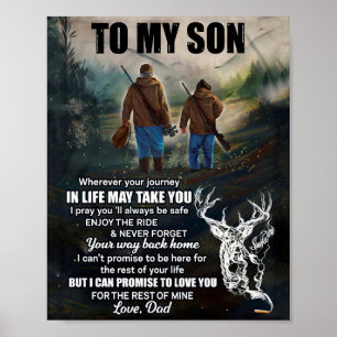 Son Gifts Letter To My Son Love From Dad Poster