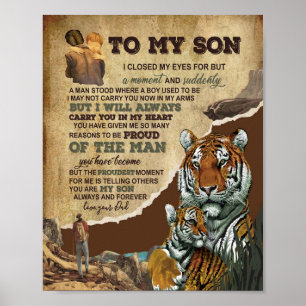 Son Gifts Letter To My Son Love From Dad Poster