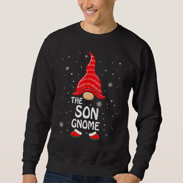 Son Gnome Matching Family Group Christmas Party Pa Sweatshirt (Front)