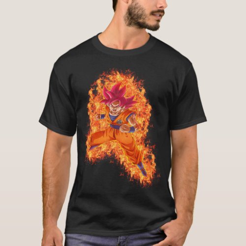 Son Goku Super Saiyan God T_Shirt