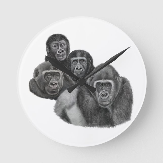 Son Gorilla Clock By AGE. Gorilla Life (Front)