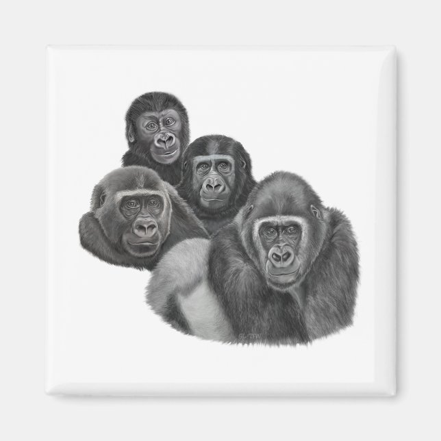 Son Gorilla Magnet By AGE. Gorilla Life (Front)