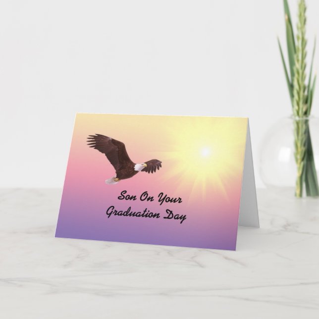 Son Graduation Eagle Card (Front)