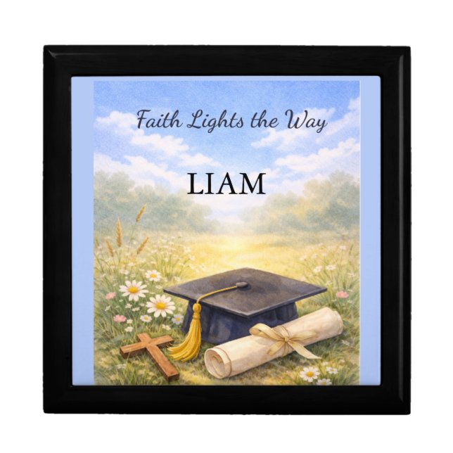 Son Graduation Personalized Christian Gift Box (Front)
