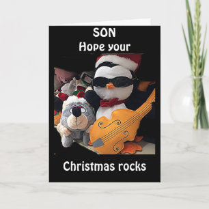 **SON***  H0PE Y0UR CHRISTMAS "R0CKS' HOLIDAY CARD