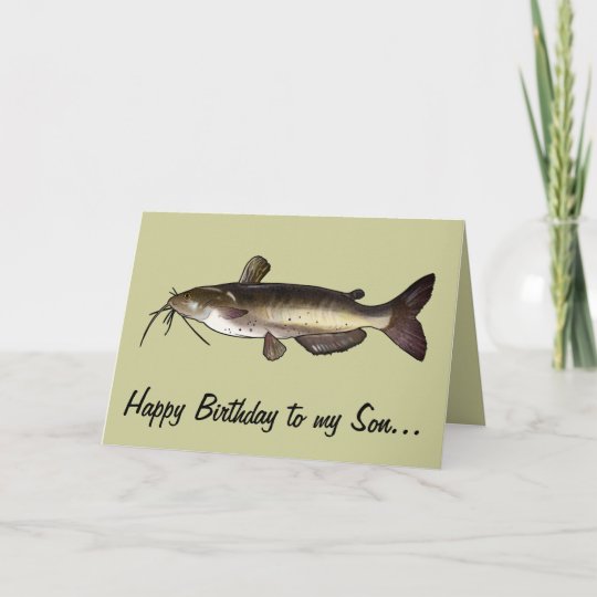 Son Happy Birthday: Catfish Card | Zazzle.com