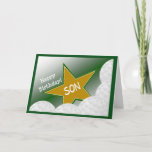 Son - Happy Birthday Golf Loving Son! Card<br><div class="desc">Fun card to wish your golf loving son a happy birthday. Add a picture of your son wearing his favorite gear to the inside of the card for an extra special touch.</div>
