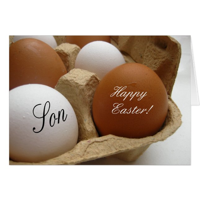 Son Happy Easter Cards (Front Horizontal)