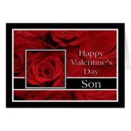 Son  Happy Valentine's Day Roses at Zazzle