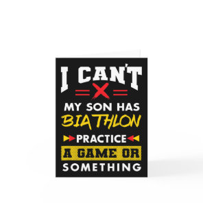 Son Has Biathlon Practice Funny Parents Humor Mom  Card