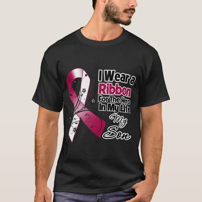 Son Hero in My Life Head Neck Cancer T-Shirt (Front)