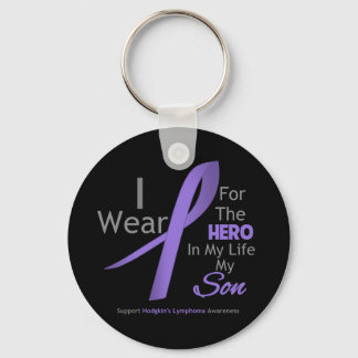 Son - Hero in My Life - Hodgkin's Lymphoma Keychain