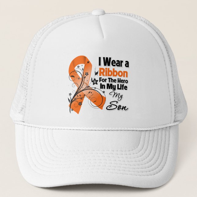 Son Hero in My Life Leukemia Trucker Hat (Front)