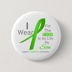 Son Hero In My Life - Lymphoma Button