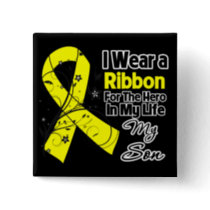 Son Hero in My Life Sarcoma Pinback Button