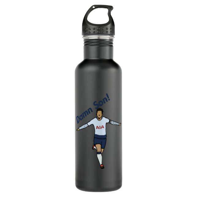 Son Heung Min - Tottenam Spurs Premier League Socc Stainless Steel Water Bottle (Front)