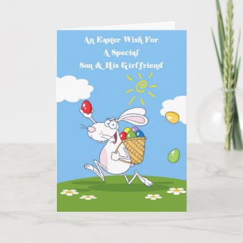 Son & His Girlfriend Blessings Easter Card by freespiritdesigns at Zazzle