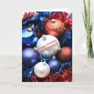 Son & Husband  christmas ornaments card