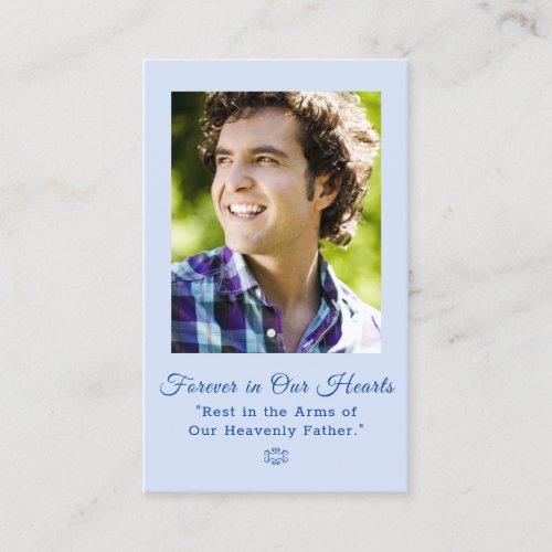 Son Husband Photo Sympathy Funeral Memorial Cards