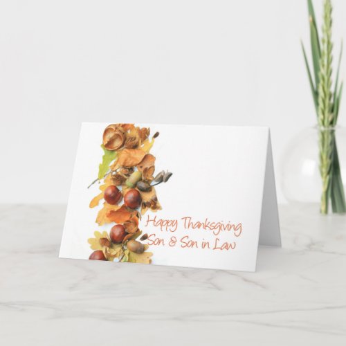 Son  Husband  Thanksgiving Card