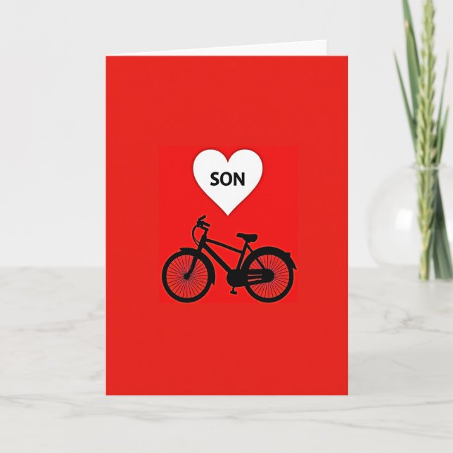 Son I Love You Bicycle Card (Front)