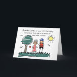 Son in Law 55th Birthday Humorous Stick Figures Card<br><div class="desc">Bring a smile to your son-in-law’s 55th birthday with this playful card! Featuring a stick-figure mom offering some tongue-in-cheek wisdom in a sunny outdoor scene,  this design combines humor and affection. The message inside delivers a positive outlook on aging,  perfect for making his birthday a little brighter.</div>