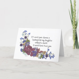 Son-in-Law all occasion greeting card. Letterpress Thank You Card