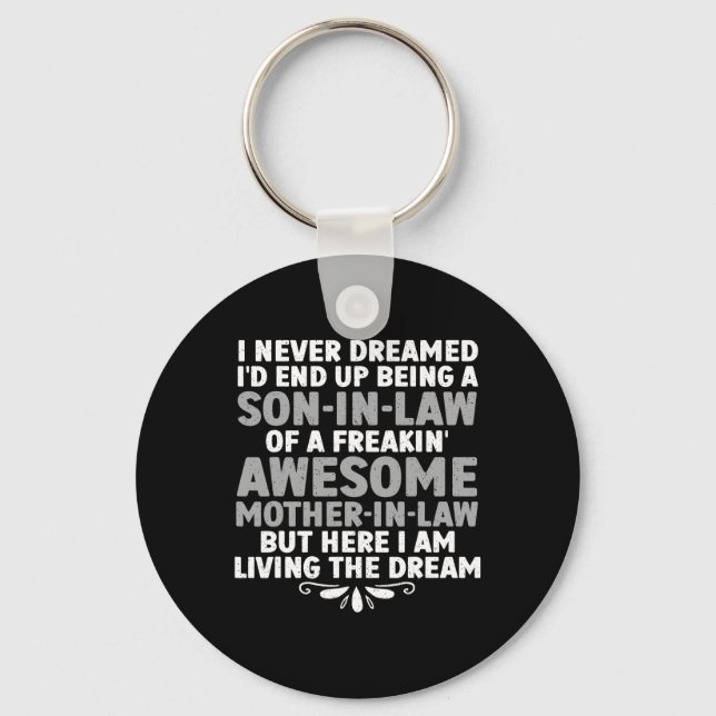 Son In Law Art From Mother In Law For Men Boys Son Keychain (Front)