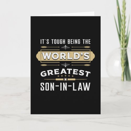 Son In Law Best Family Son Gift Idea Card