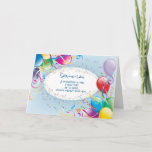 Son-in-Law Birthday Balloons Card<br><div class="desc">Your son-in-law's birthday comes around,  and these brightly colored balloons on a blue background dotted with confetti add a fun and festive touch as you celebrate your son-in-law's birthday!</div>