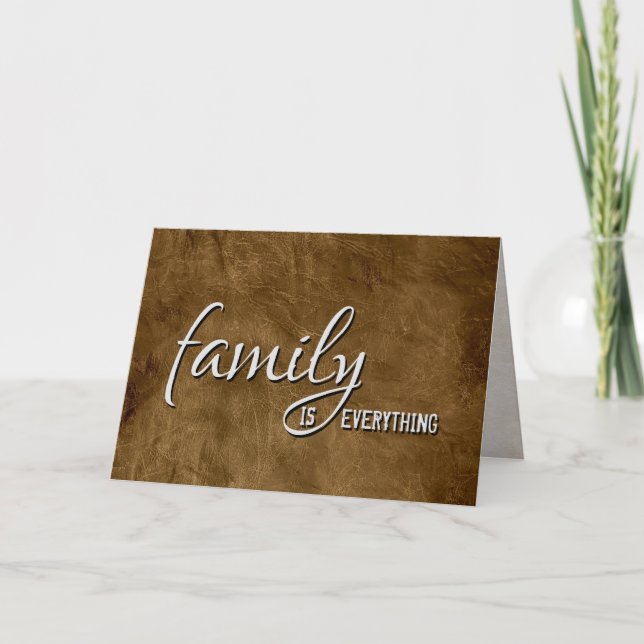 Son In Law Birthday Brown Leather Card (Front)