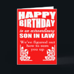 son in law birthday card<br><div class="desc">son in law birthday greeting cards, funny son in law cards</div>