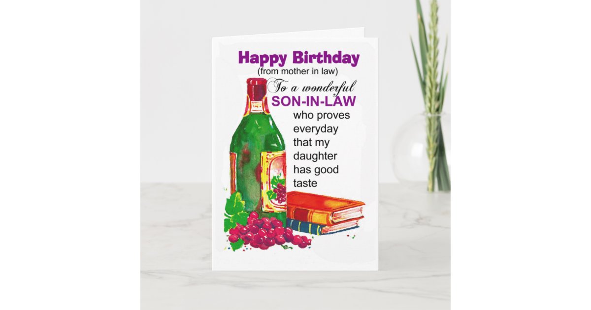 son in law birthday card | Zazzle